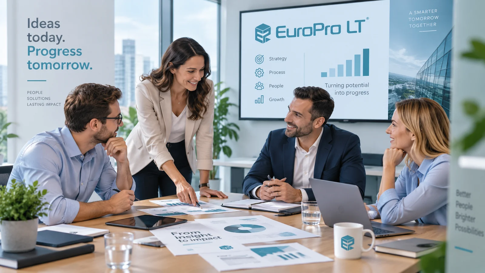 EuroPro LT konsultacijų komanda aptaria investicinį projektą